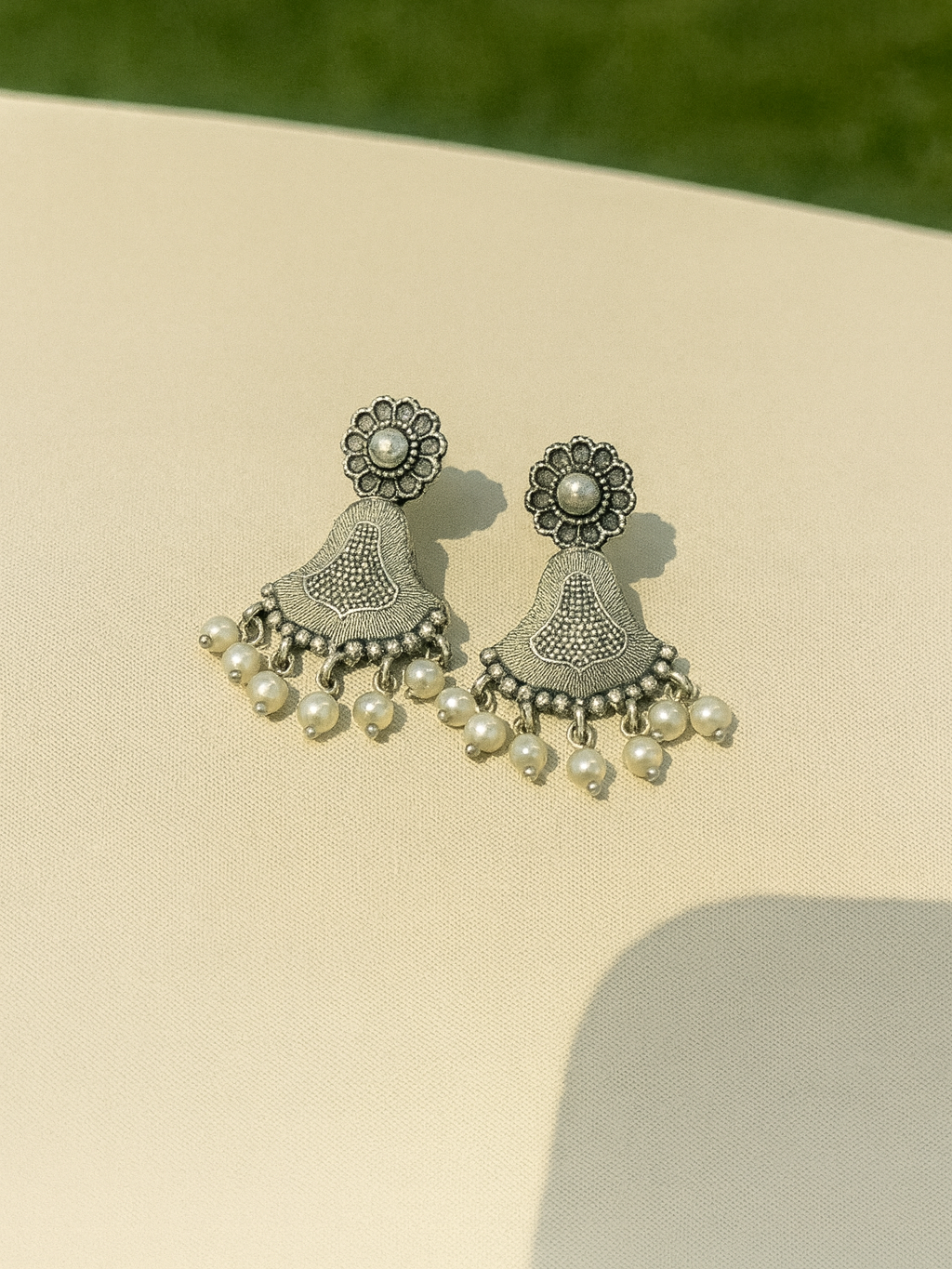 Oxidised Drop Earring