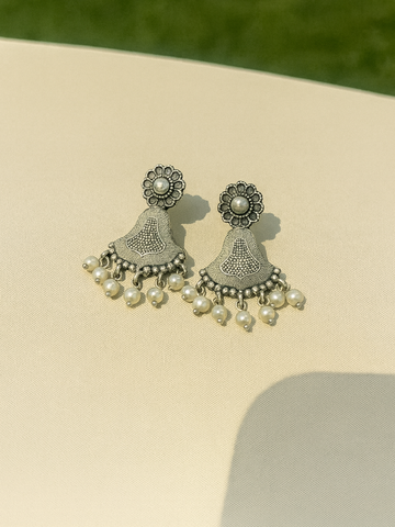 Oxidised Drop Earring