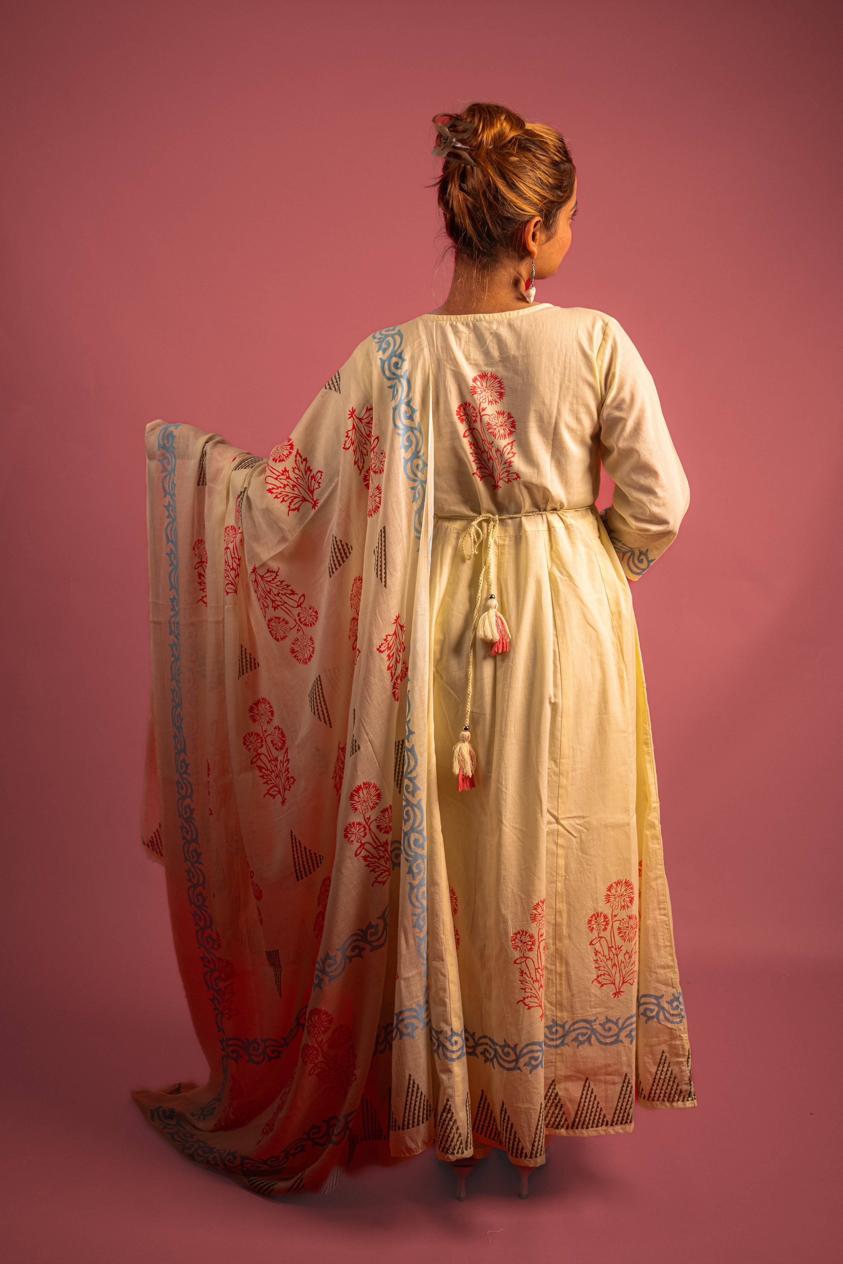 Soft Pastel Yellow Anarkali Suit Set