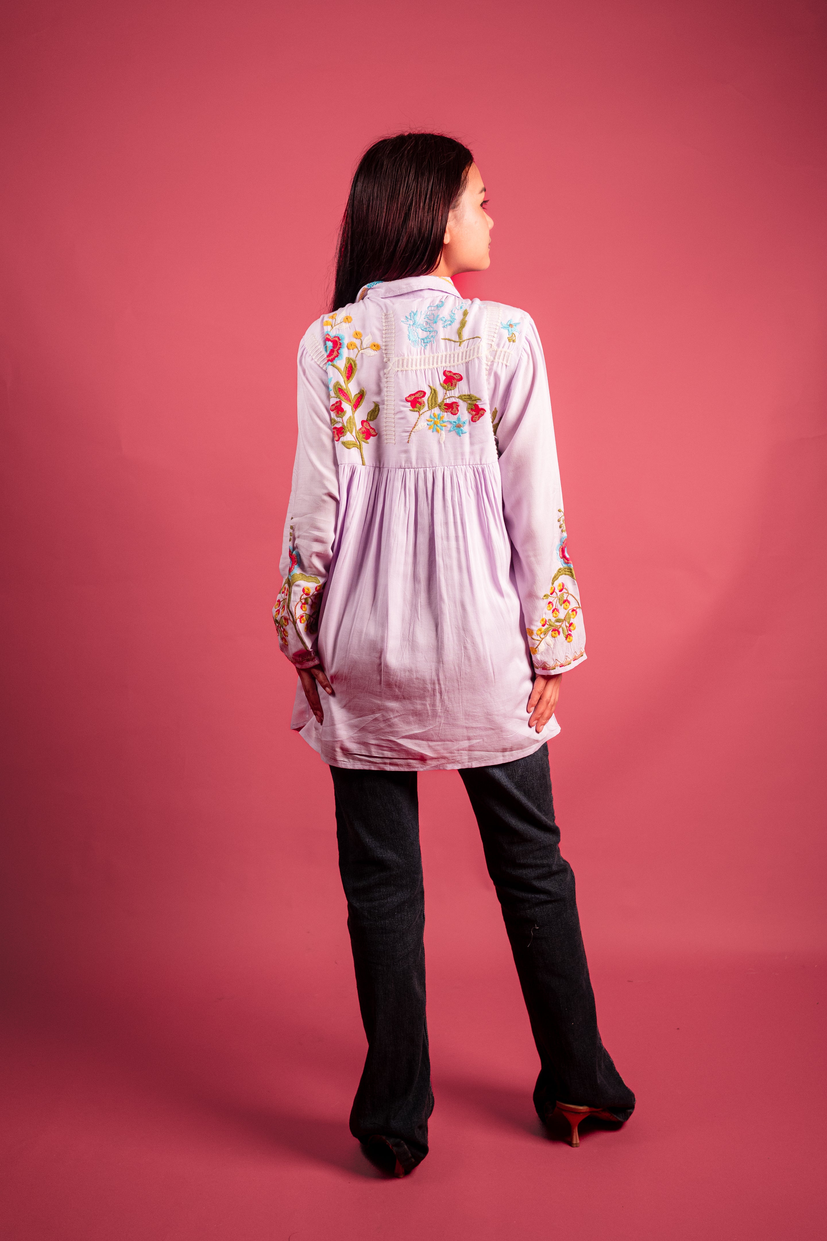 Lilac Mul Cotton Tunic