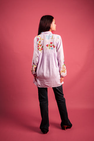 Lilac Mul Cotton Tunic