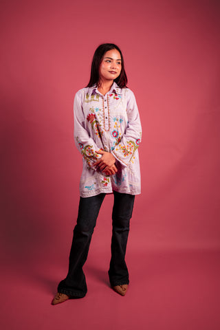 Lilac Mul Cotton Tunic
