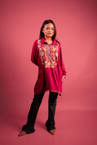 Viscose Wine Tunic
