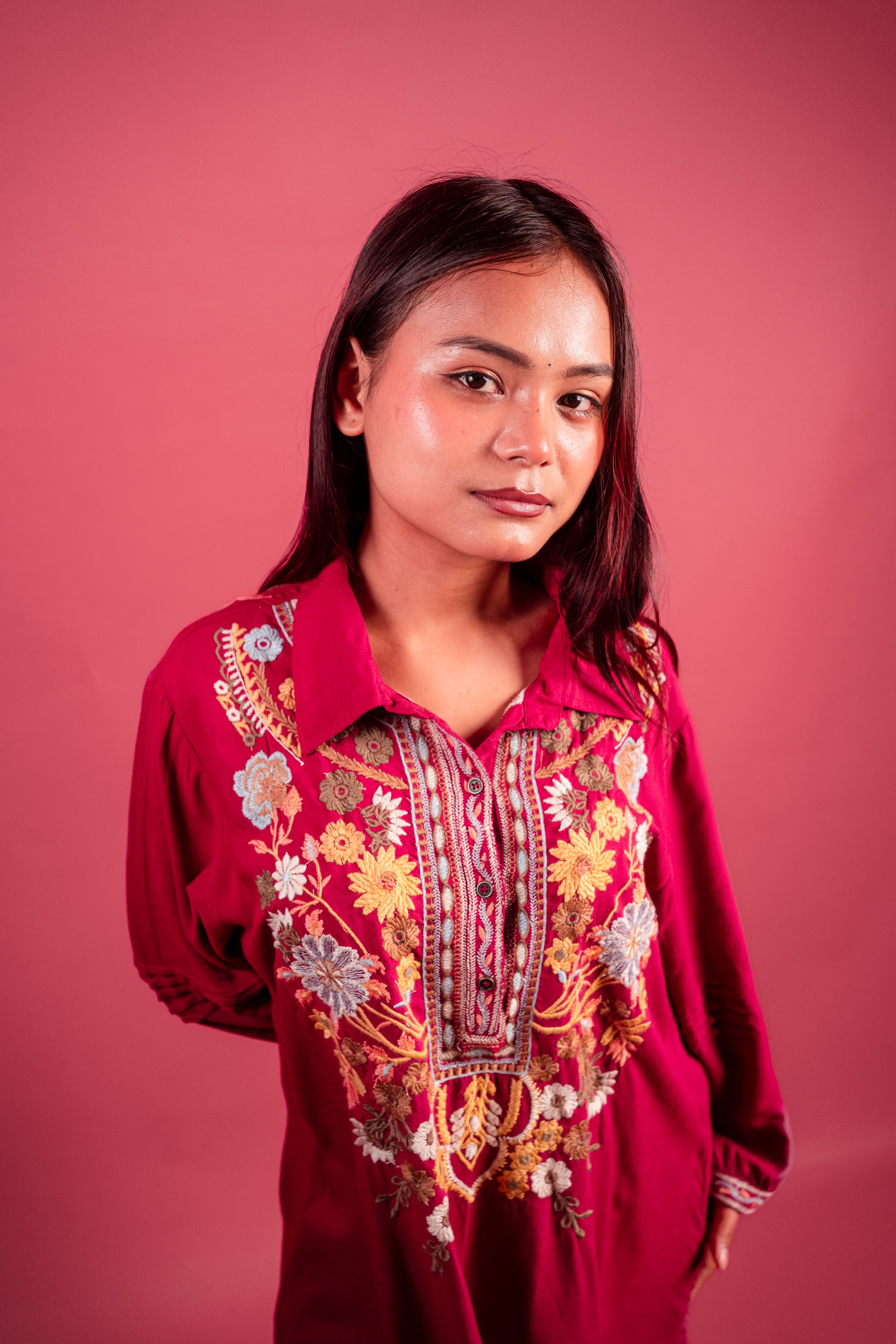 Viscose Wine Tunic