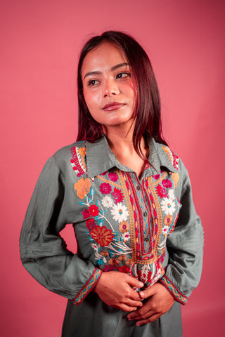 Viscose Green Tunic