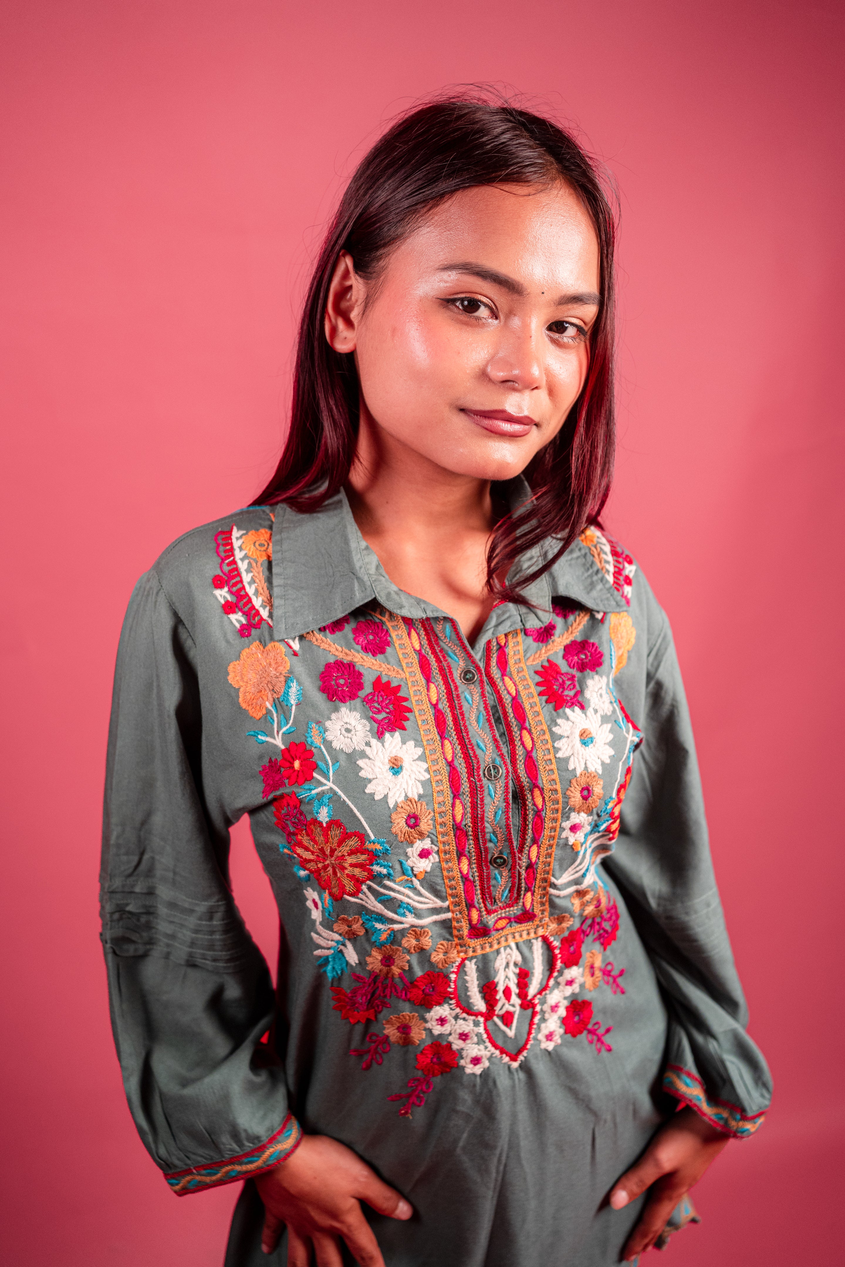 Viscose Green Tunic