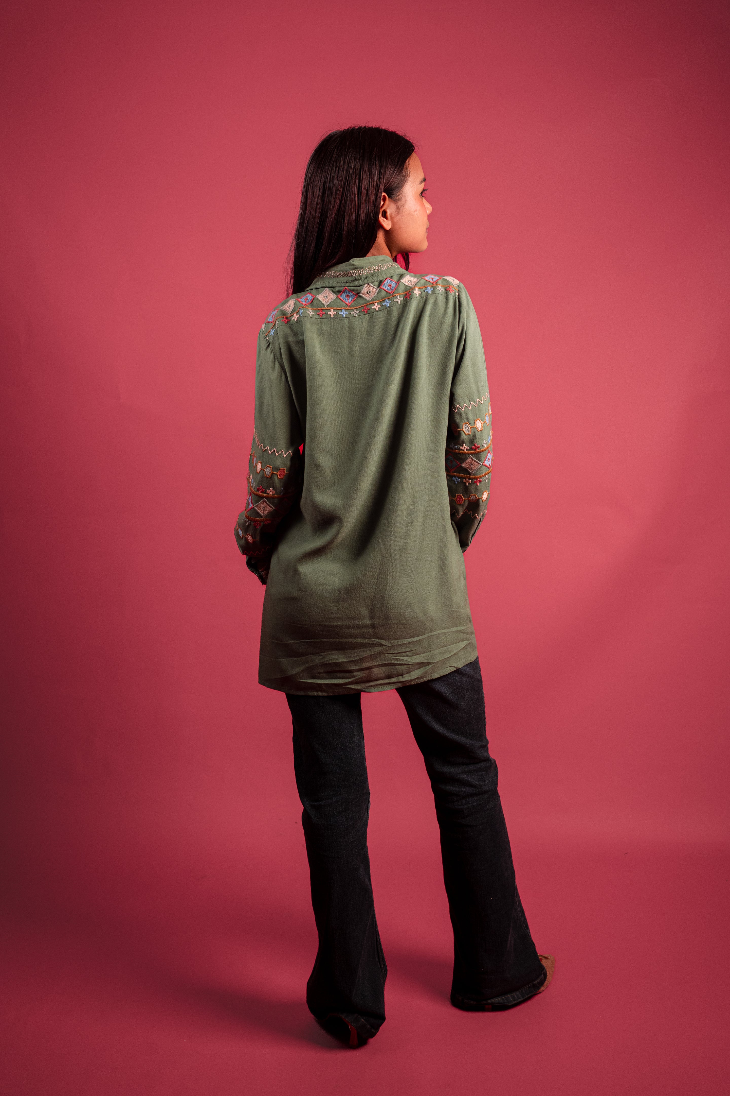 Viscose Green Tunic