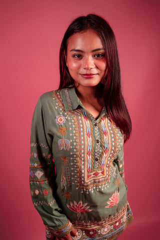Viscose Green Tunic