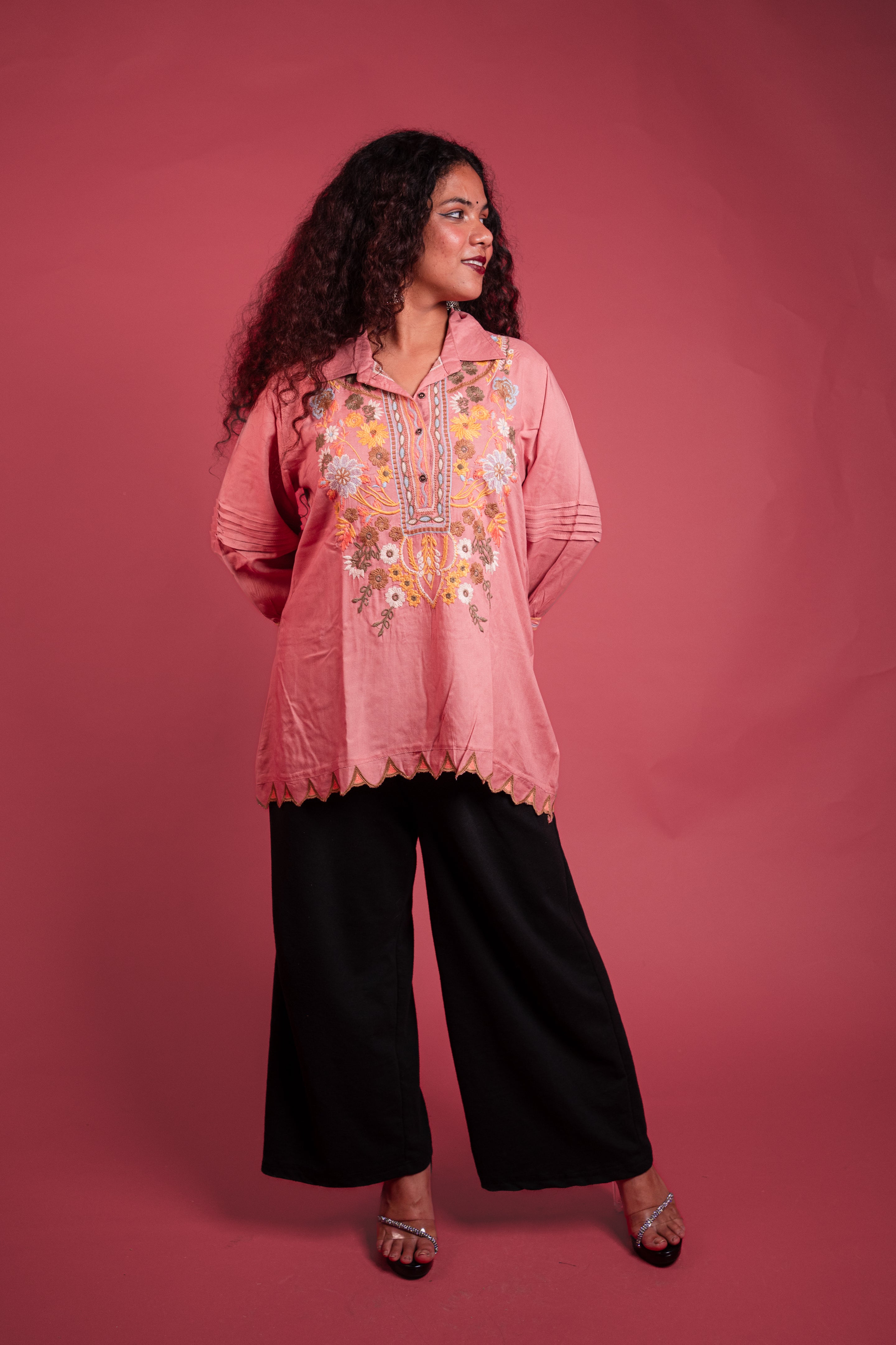 Viscose Coral Tunic