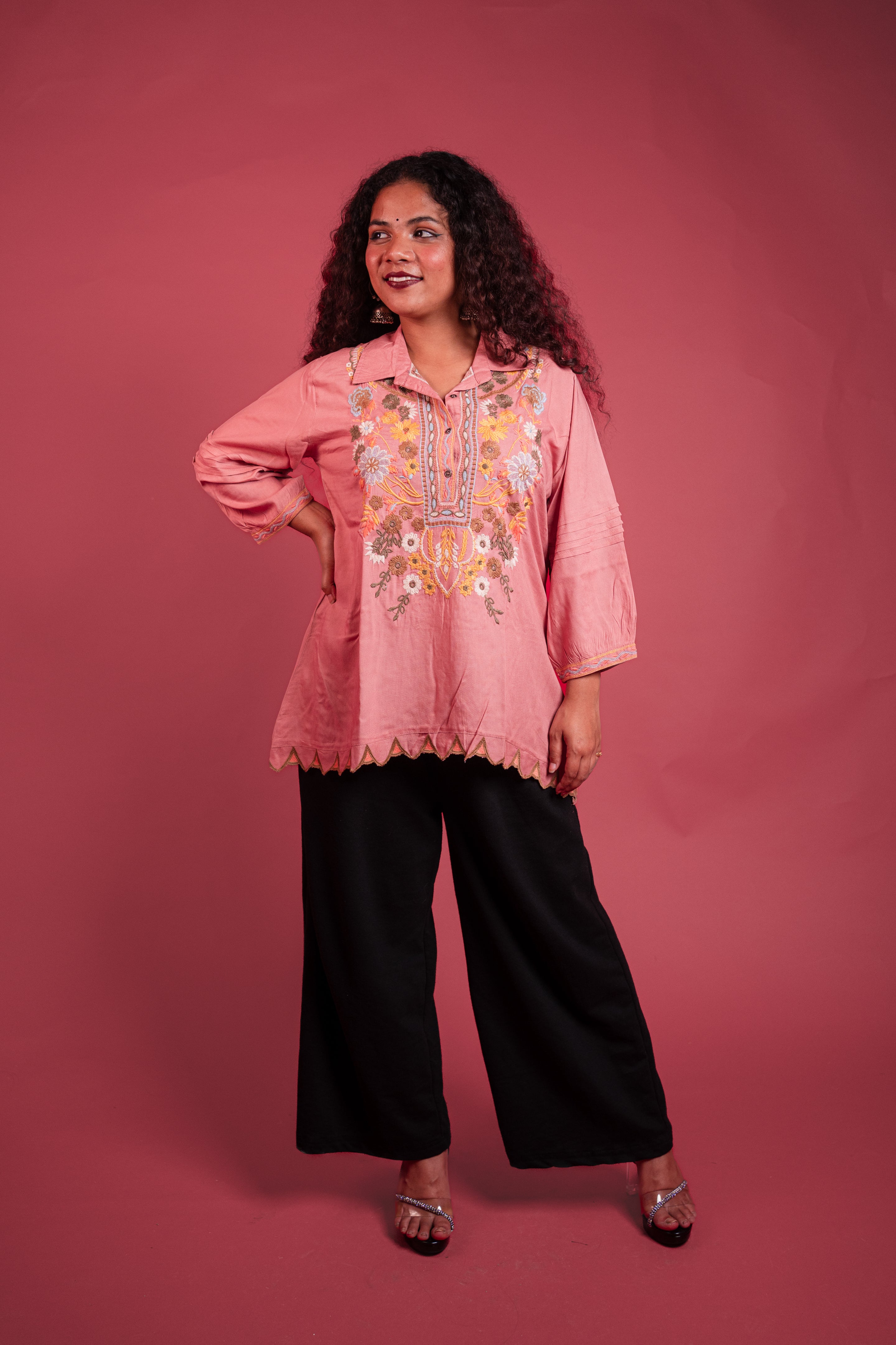 Viscose Coral Tunic