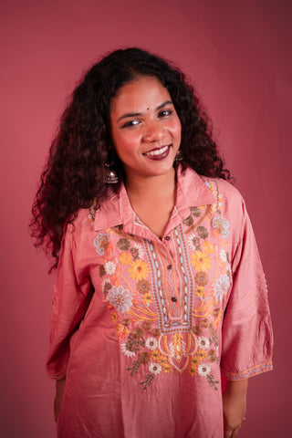 Viscose Coral Tunic