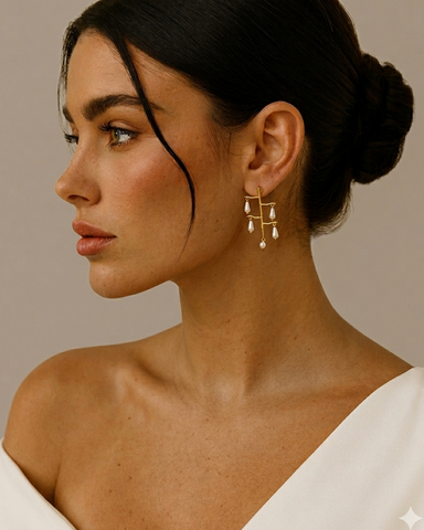 Golden Drop Earring