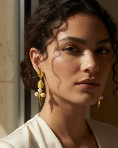 Golden Drop Earring