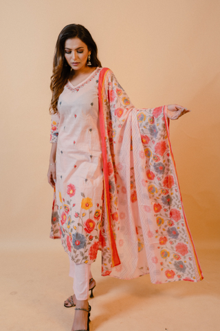 Straight Kurta Set with Dupatta