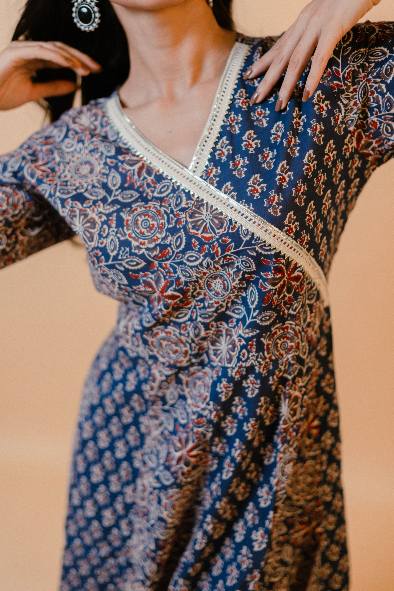 Navy Blue Anarkali Kurta Set