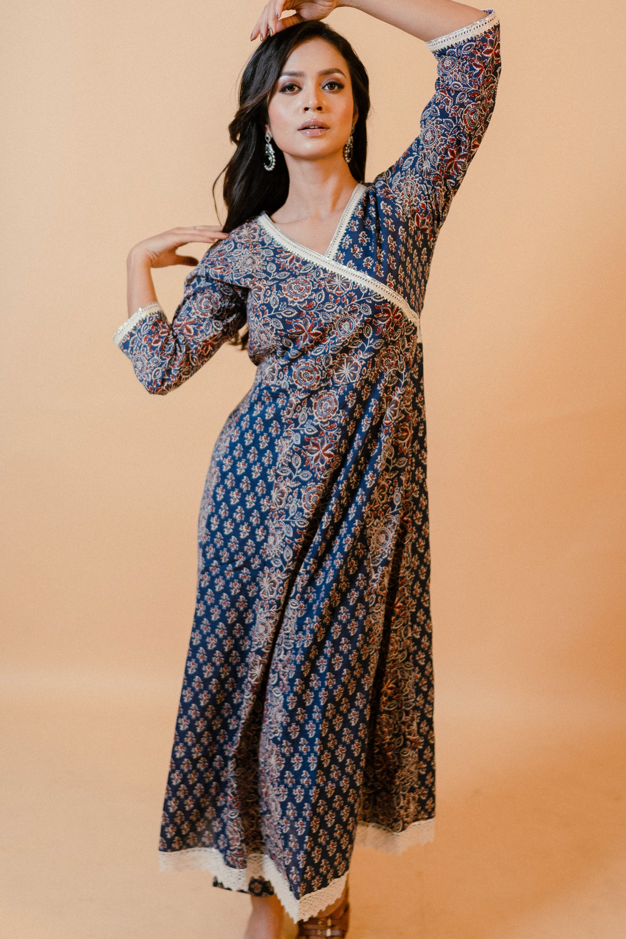 Navy Blue Anarkali Kurta Set