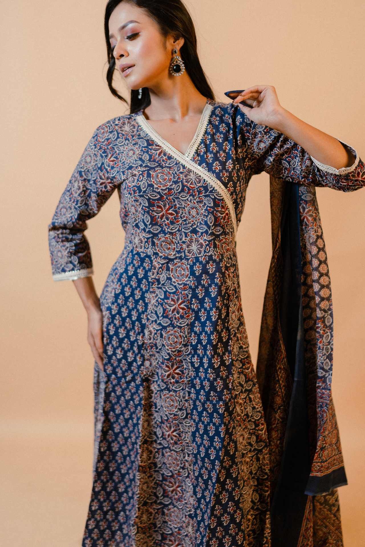 Navy Blue Anarkali Kurta Set