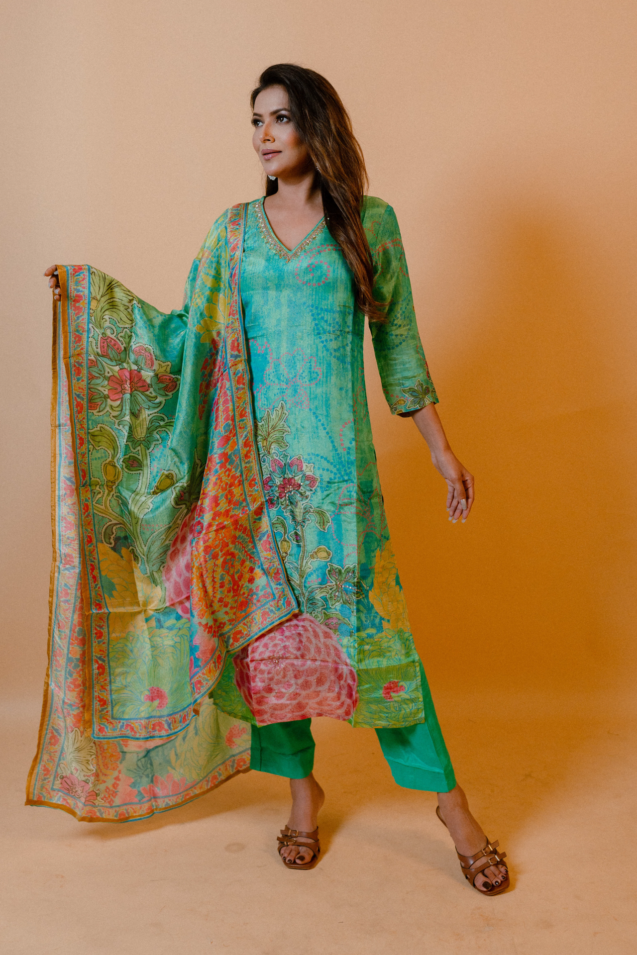 Silk Festive Wear Salwar Set