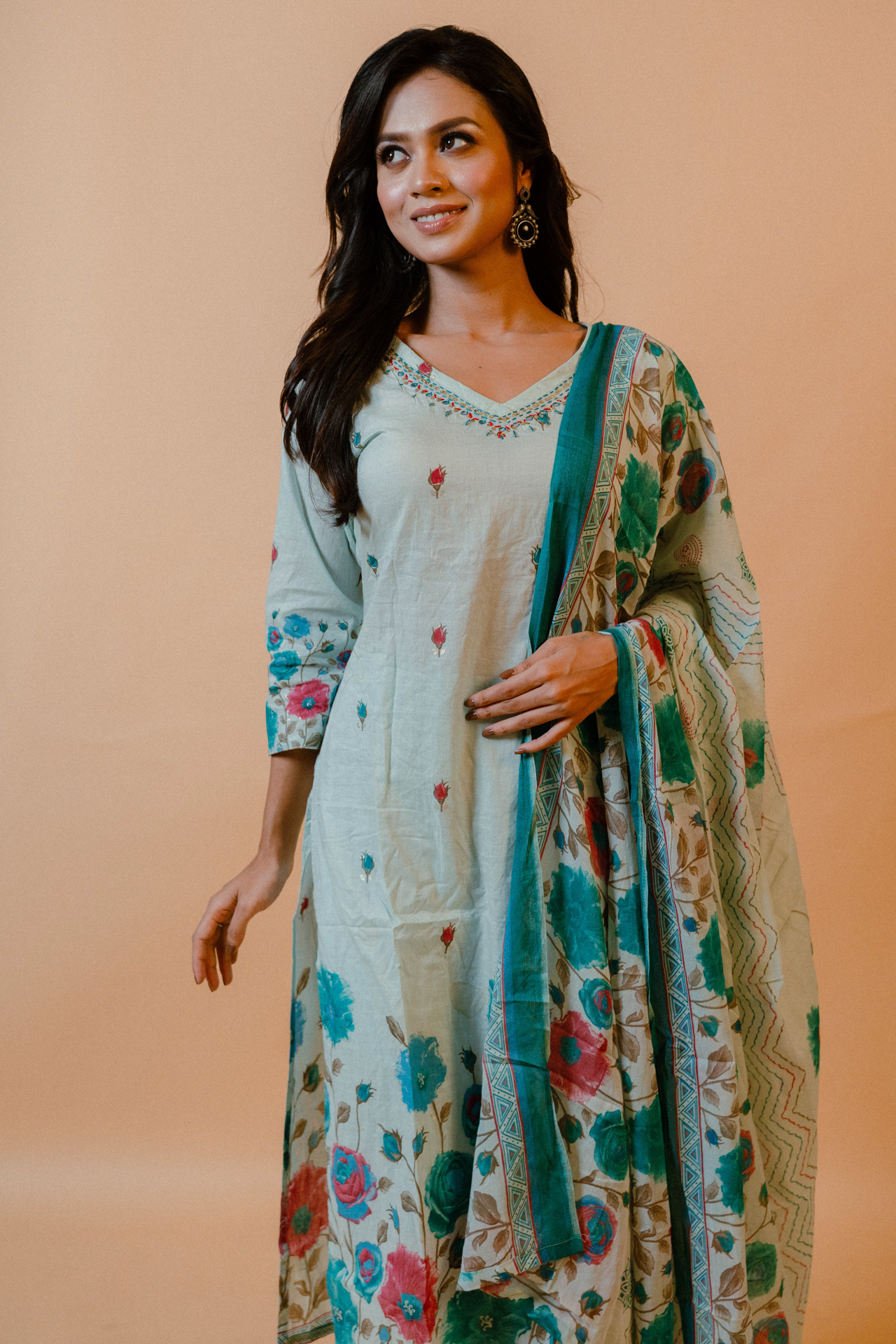 Straight Kurta Set with Dupatta