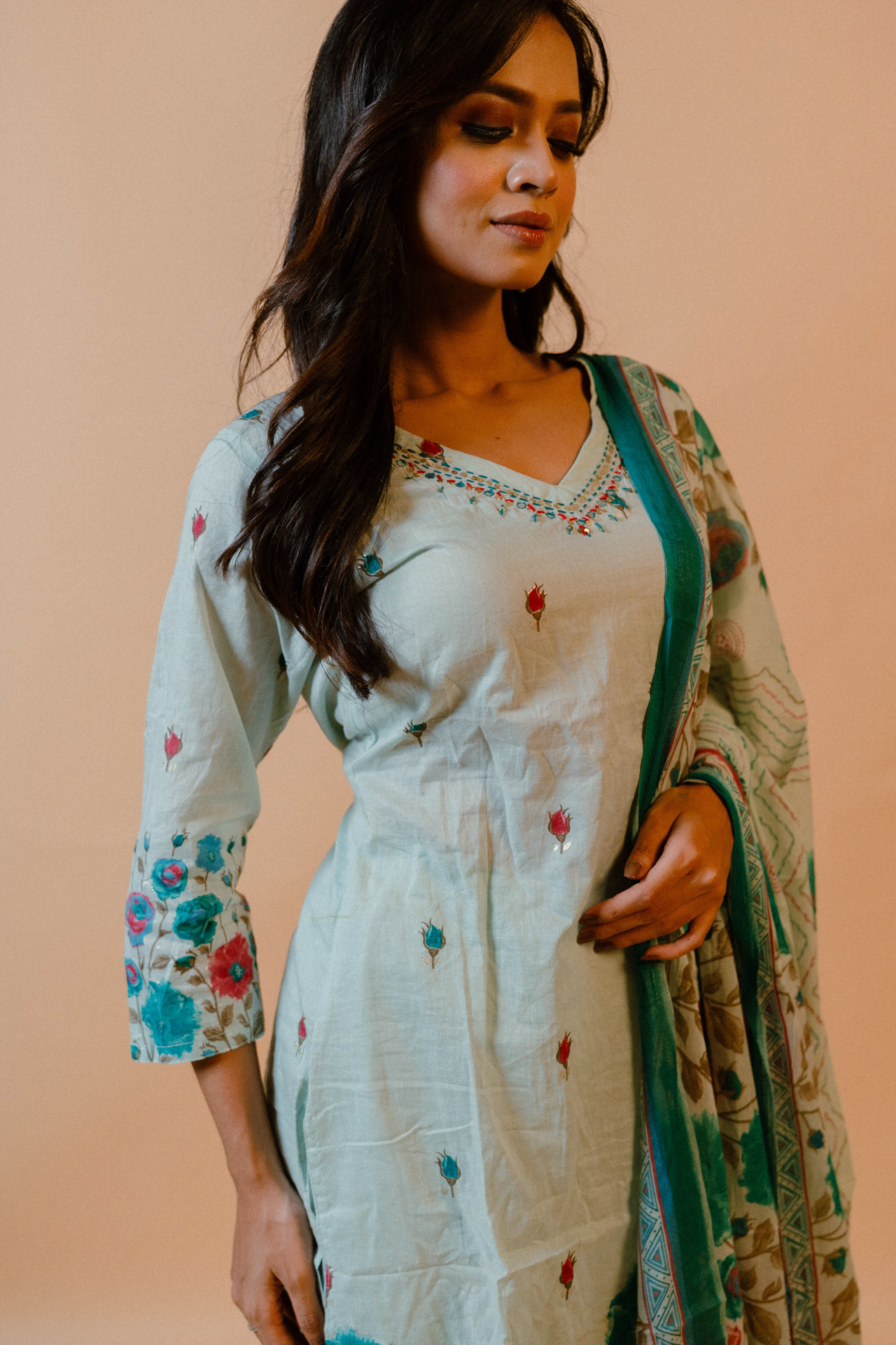 Straight Kurta Set with Dupatta