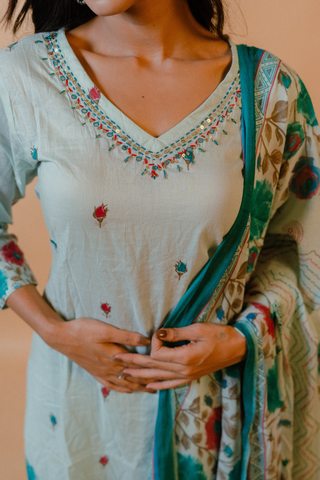 Straight Kurta Set with Dupatta