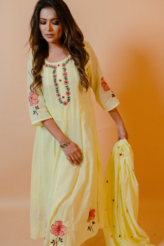 Anarkali set with Embroidery Work