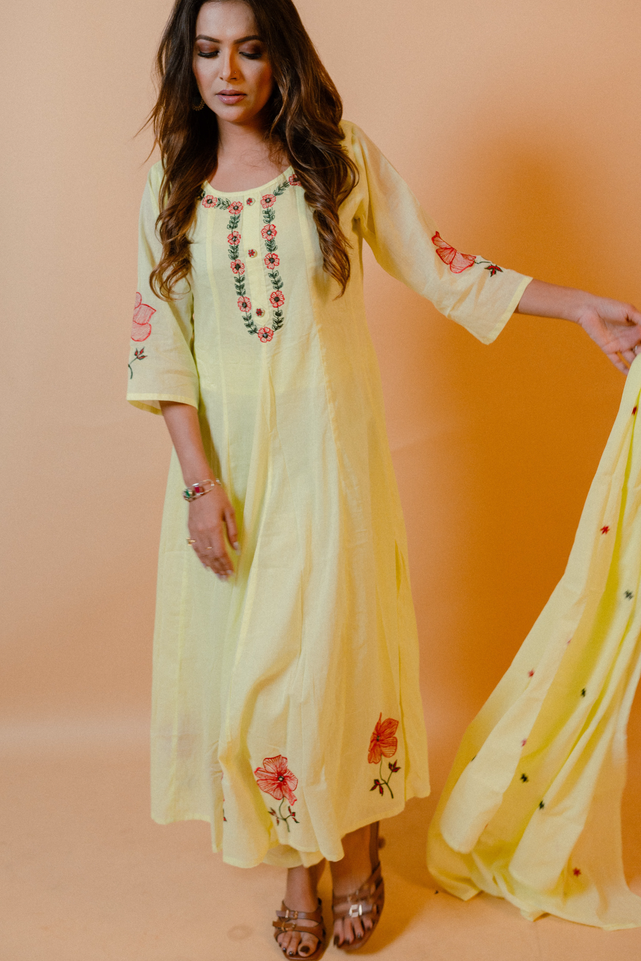 Anarkali set with Embroidery Work