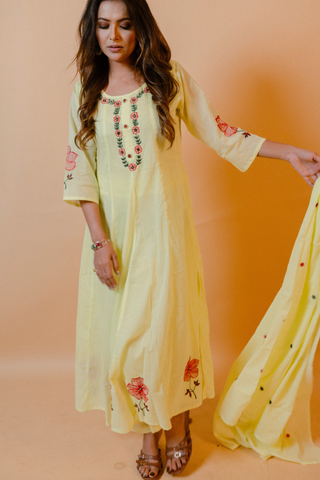 Anarkali set with Embroidery Work