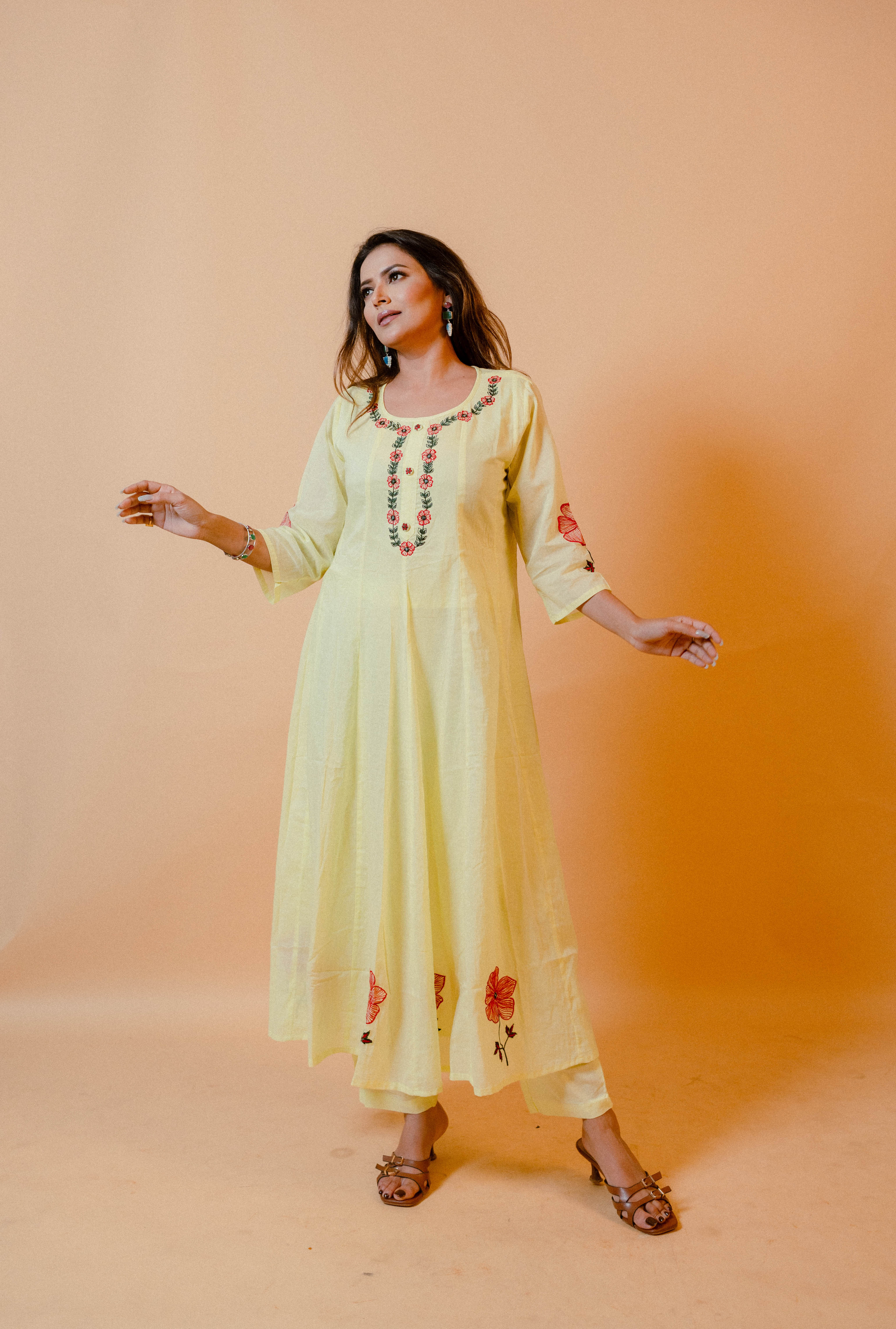 Anarkali set with Embroidery Work