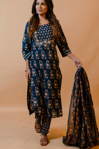 Printed Straight Kurta Set