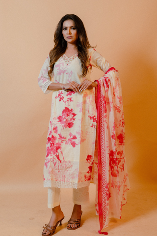 White Straight Kurta