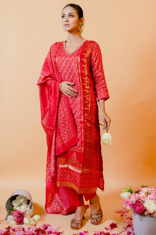 Pink Salwar Suit with Dupatta