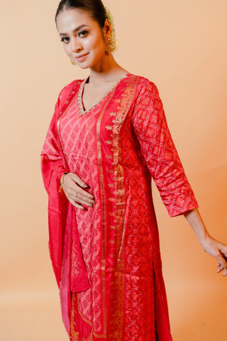 Pink Salwar Suit with Dupatta