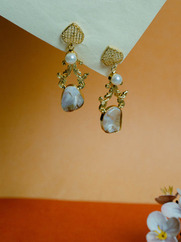 Natural Stone Drop Earring