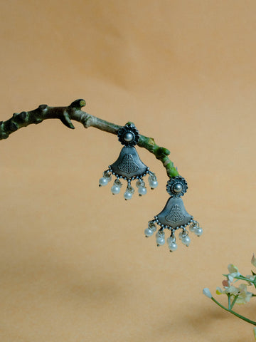 Oxidised Drop Earring