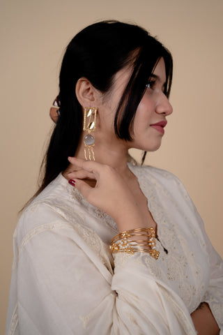 Off-White Embroidered Kurta Set