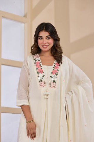 Embroidery Salwar Suit with Mirror Work