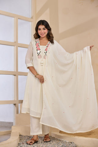 Embroidery Salwar Suit with Mirror Work