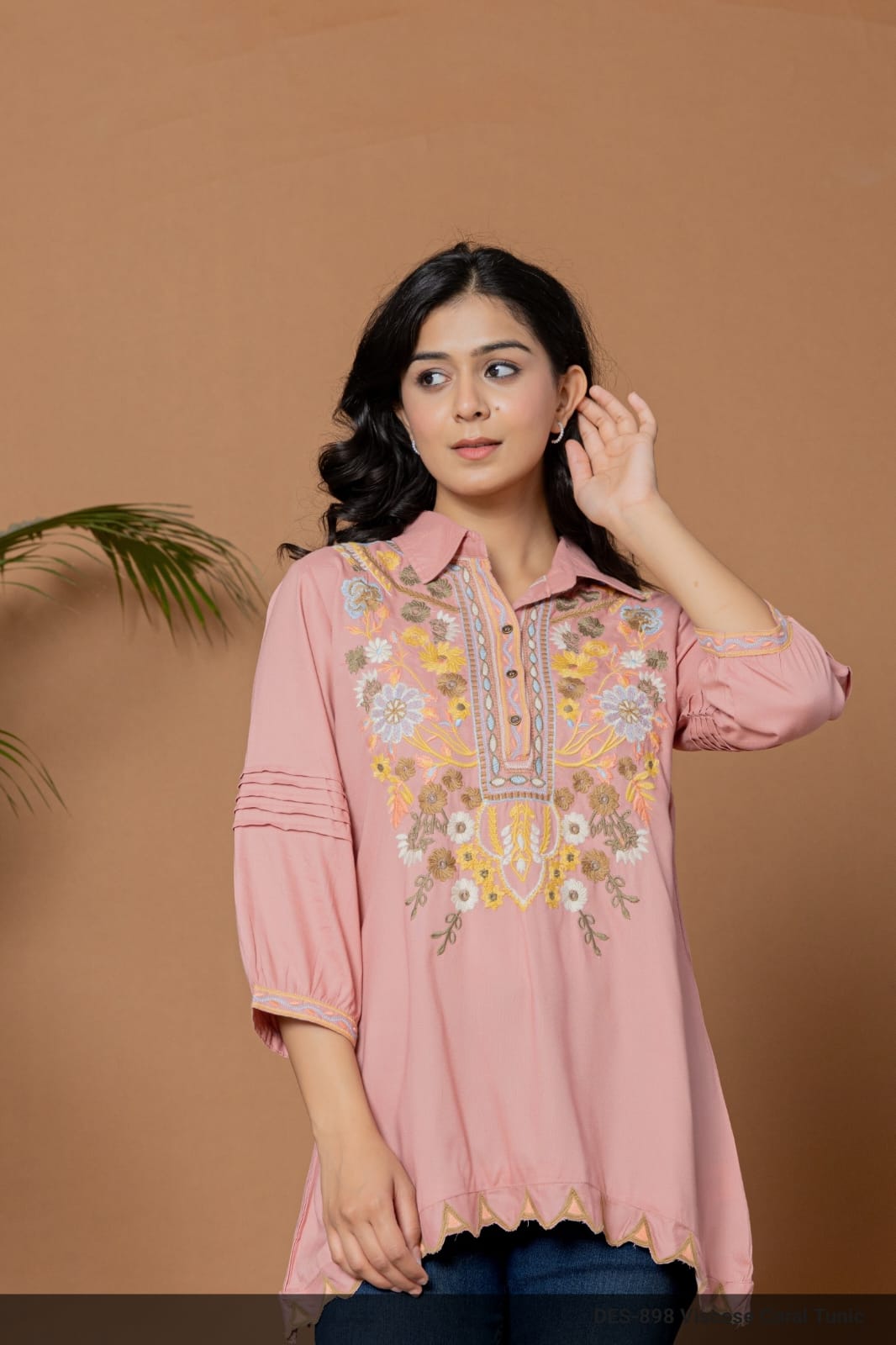 Viscose Coral Tunic
