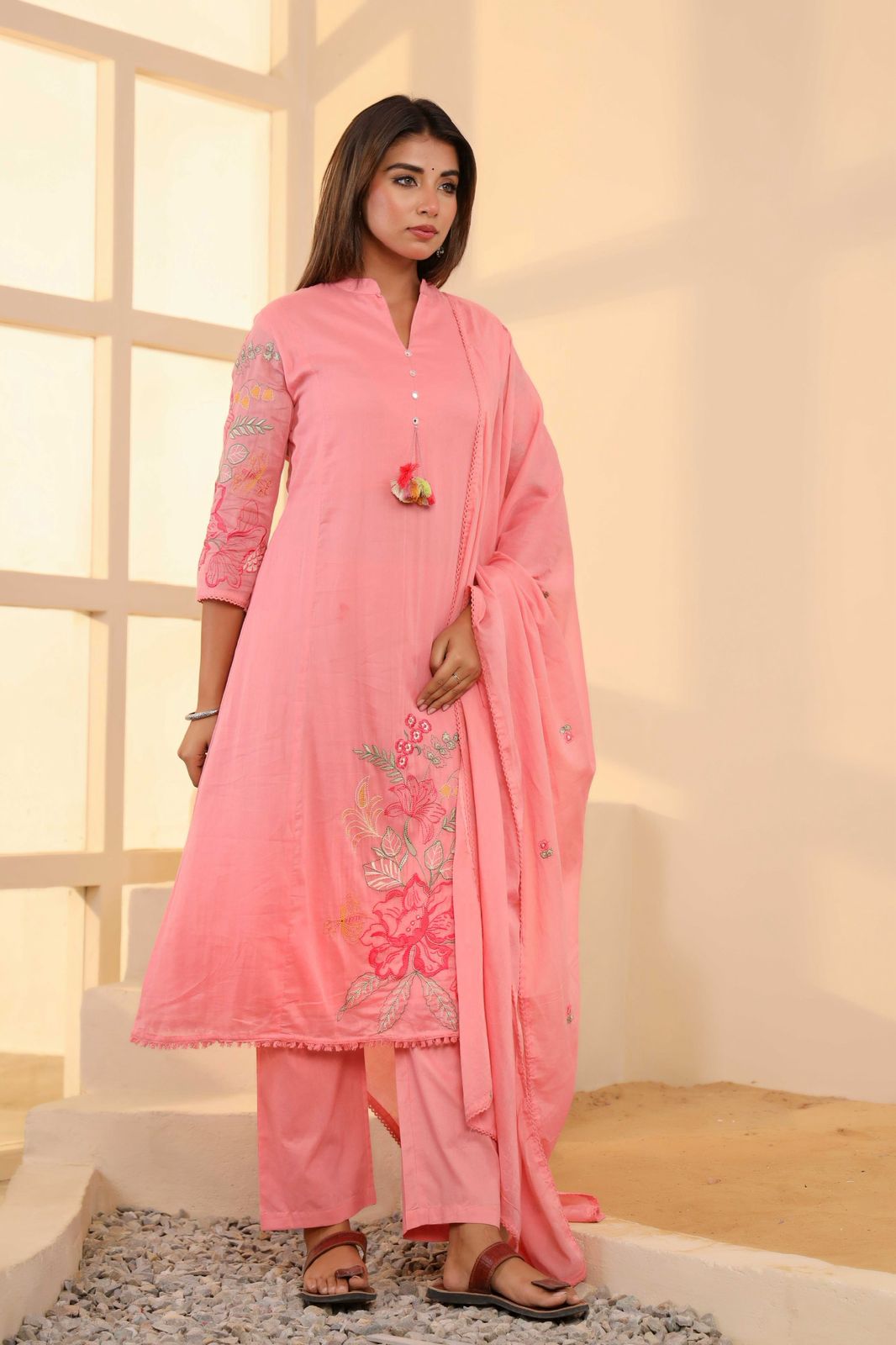 Mulmul Cotton Embroidery Set