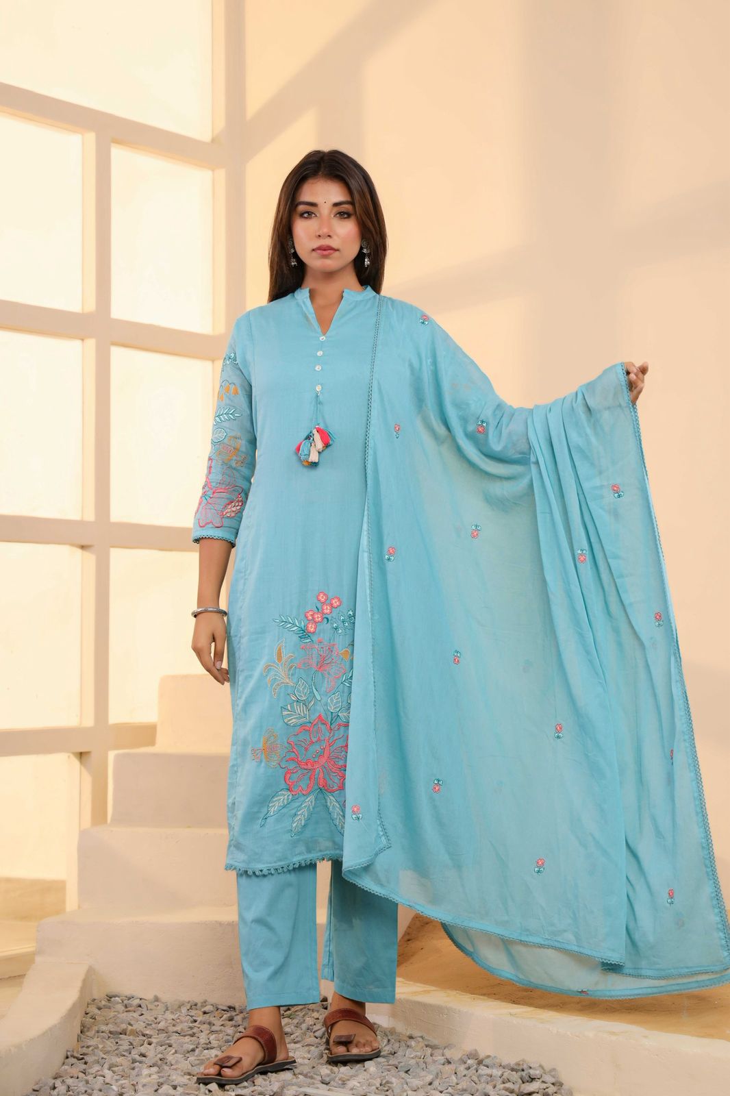 Mulmul Cotton Embroidery Set