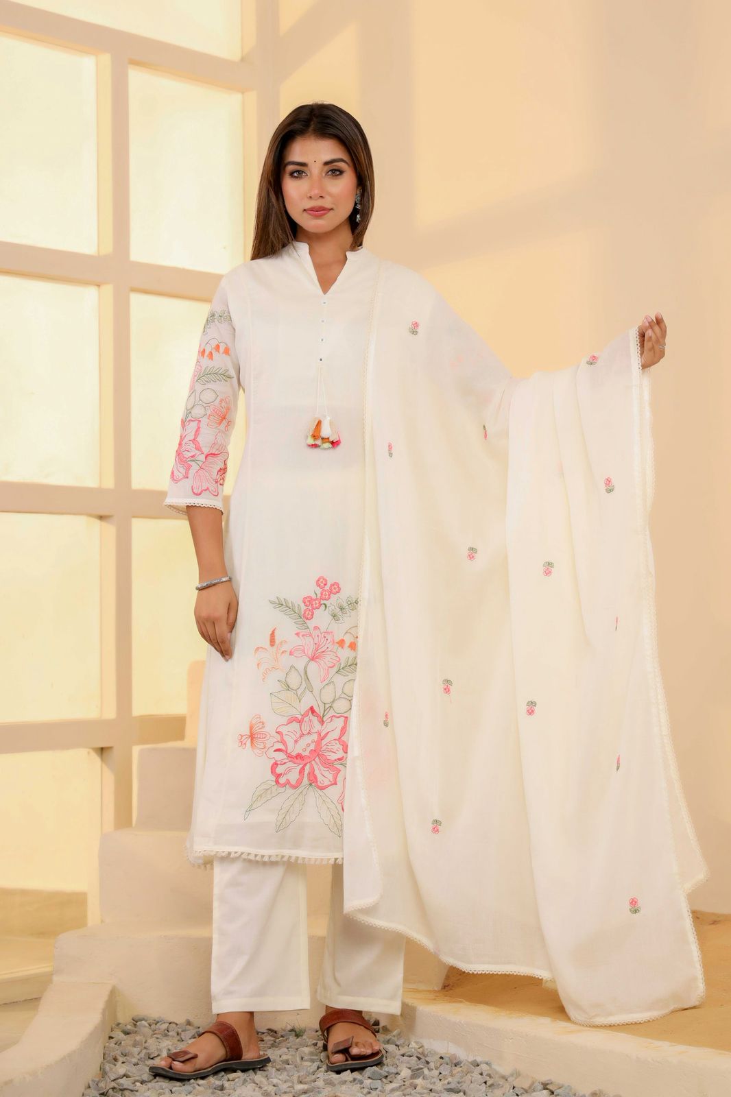 Mulmul Cotton Embroidery Set