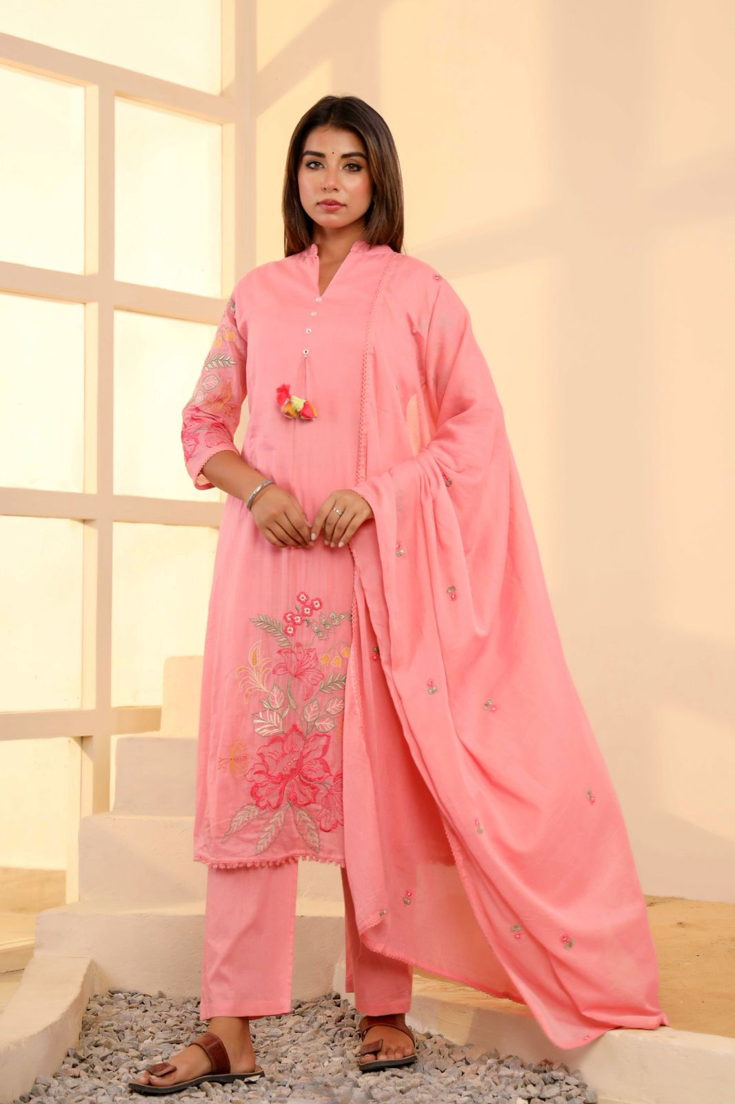 Mulmul Cotton Embroidery Set