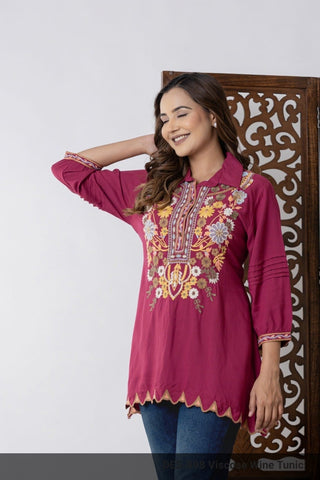 Viscose Wine Tunic
